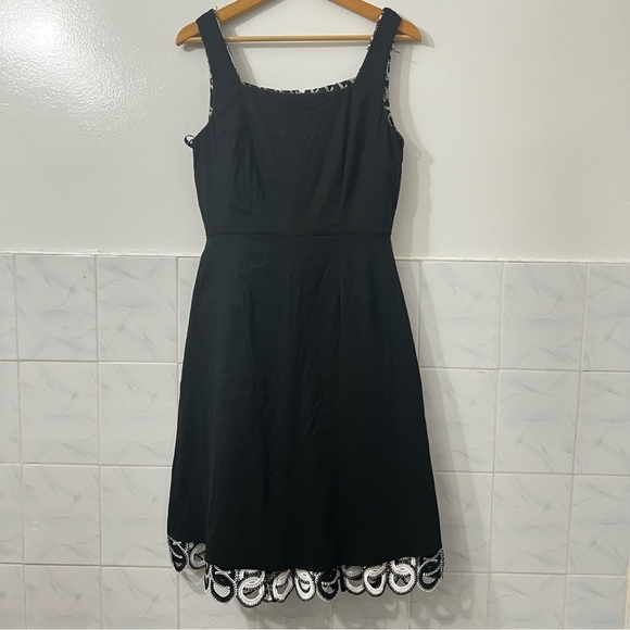 Alex Marie Women 4 Classic Cocktail Black White Embroidered Retro Vintage Dress - Picture 9 of 13